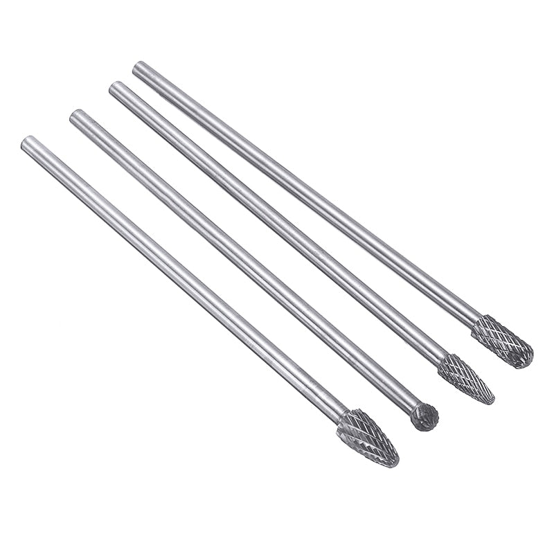 1/4 "Extra Langes Frässtift-Werkzeug 6 '' Hartmetallfräser Drehfräser-Feilenbohrer-Set Langlebig Für Metallfräser Gravierschneider