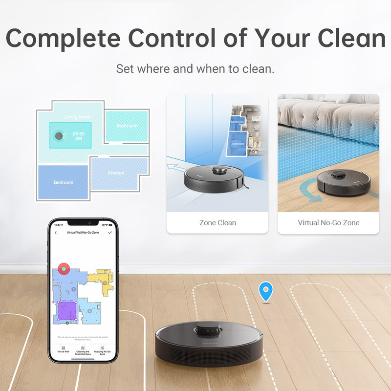 Dreame Bot Z10 Pro Robot Vacuum Cleaner with Self-Empty Dock, 3D Laser Navi, 4000Pa Suction, Support Alexa &amp; Mi Home Smart Home