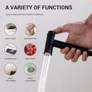 Bidé de latón para inodoro, juego de pañales de bidé de mano, juego de ducha de baño negro frío y caliente, rociador Shattaf, Kit de ducha de chorro portátil