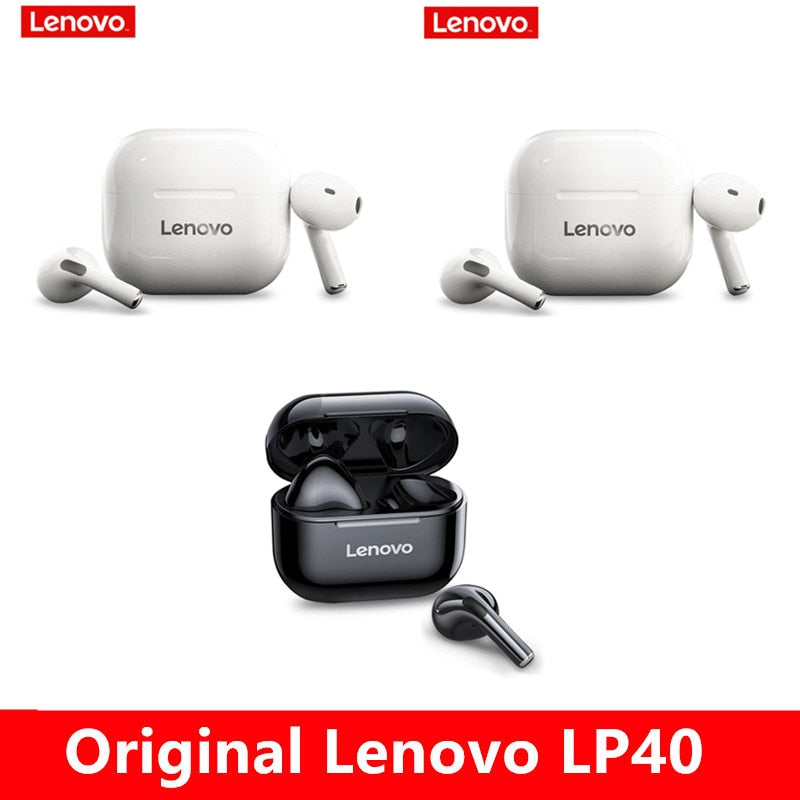 Auriculares inalámbricos Lenovo LP40 originales, auriculares TWS Bluetooth, Auriculares deportivos con Control táctil, auriculares estéreo para teléfono Android