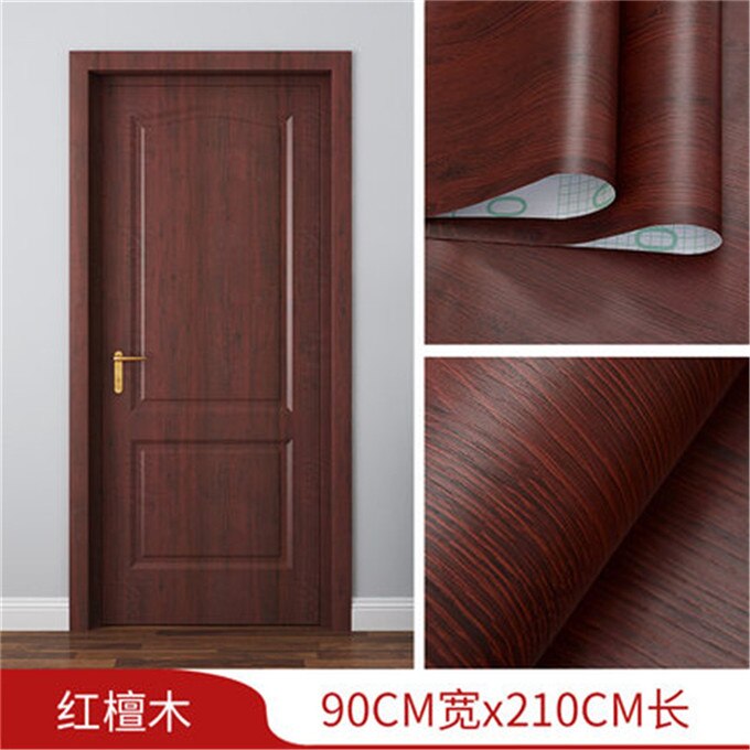 90x210cm White PVC Door Wallpaper Wood Grain sticker home decor Self-adhesive Waterproof Mural Furniture Door Decoration Decals