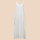 Vestidos 2022 verano ZANZEA mujeres sin tirantes Sexy cuello en V sin mangas vestido Casual suelto largo Maxi sólido vestido blanco de gran tamaño