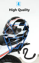 Nueva malla reflectante para casco de motocicleta, red para equipaje de motocicleta, engranajes protectores, ganchos para equipaje, organizador de accesorios para motocicleta