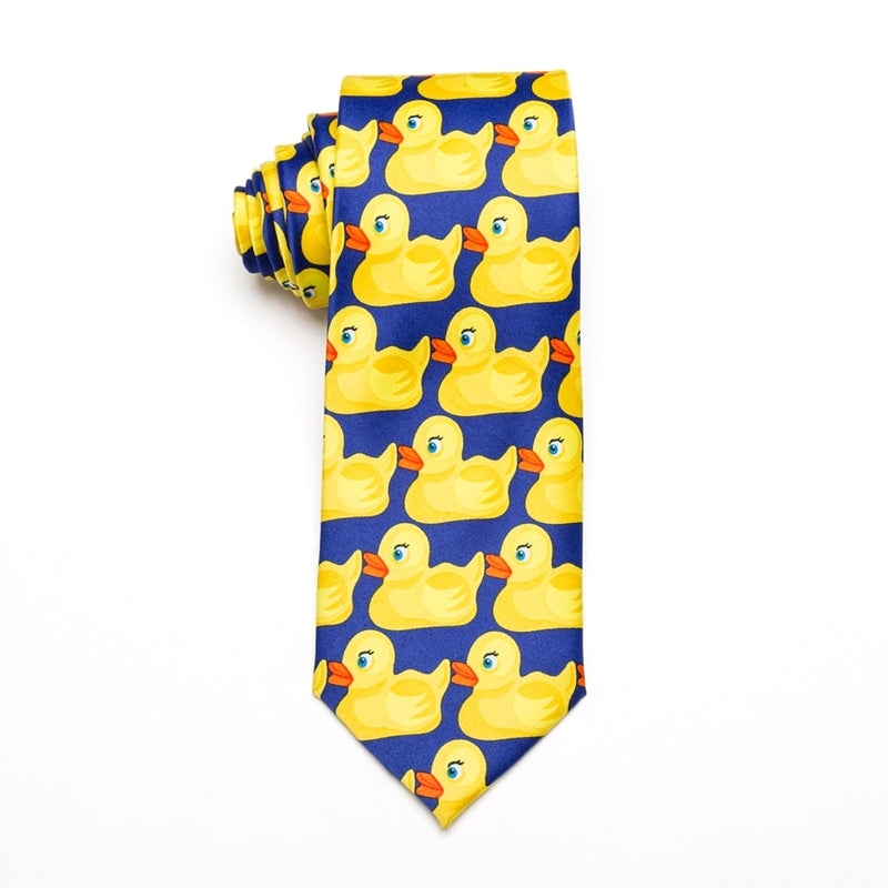 Gelbe Gummi-Enten-Krawatte für Herren, Mode-Krawatte aus der heißen TV-Show „How I Met Your Mother“, 8 cm breite Fliege, Männergeschenke