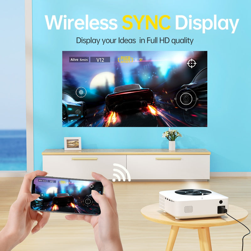 VANKYO 1080P Projektor Freizeit 530W Full HD 5G WiFi Projektor Unterstützung 4K Synchronisierung Spiegelung Datei SYNC Bildschirm MINI Projektor