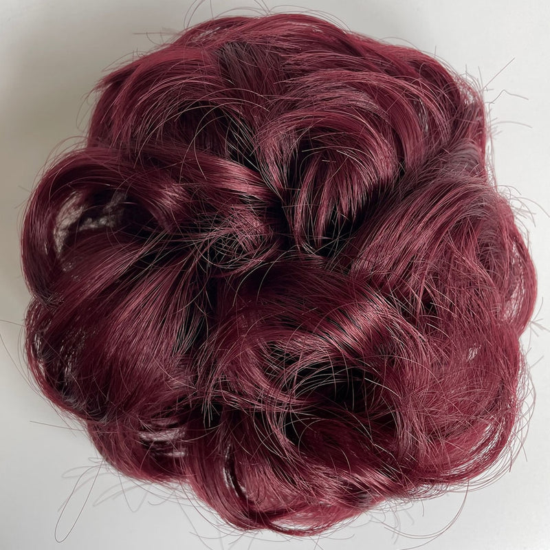 Tinashe Beauty Gummiband mit unordentlichem Haarknoten Scrunchy Chignon mit Gummiband Messi Haarteile Donut für Frauen Kinder