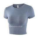 Peeli Short Sleeve Gym Top Sports Shirt Women Yoga Top Fitness Cropped Top Sport Running Active Wear Breathable Workout T-Shirts