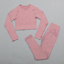 Hohe Taille Sport Legging Gym Damen Sportbekleidung Nahtlose Fitness Damen Yoga Anzug Hoch dehnbar Workout Set Gepolsterter Sport-BH