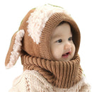 Korean Baby Knitting hats dog Ears winter Earflap Boys Girls Scarf Set Cute Warm Toddler Hat Kids Children Windproof Cap 0-4Y