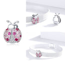 WOSTU 925 Sterling Silver Circle Charm Round CZ Bead Bead Clip Fit Original reflection Charm Bracelet Jewelry Accessories CQX101