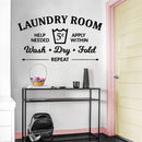 Laundry Room Washing Quotes And Signs Wall Sticker Decoration For Washing Room WC And Toliet Sticker Decor Accessories