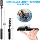4 in 1 wireless Bluetooth selfie stick with tripod Alloy self selfiestick smartphone selfie-stick 3 phone  for iphone camera