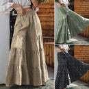 Vintage Women's Wide Leg Trousers ZANZEA 2022 Solid Pants Casual Elastic Waist Long Pantalon Palazzo Female  Turnip
