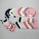 Hohe Taille Sport Legging Gym Damen Sportbekleidung Nahtlose Fitness Damen Yoga Anzug Hoch dehnbar Workout Set Gepolsterter Sport-BH