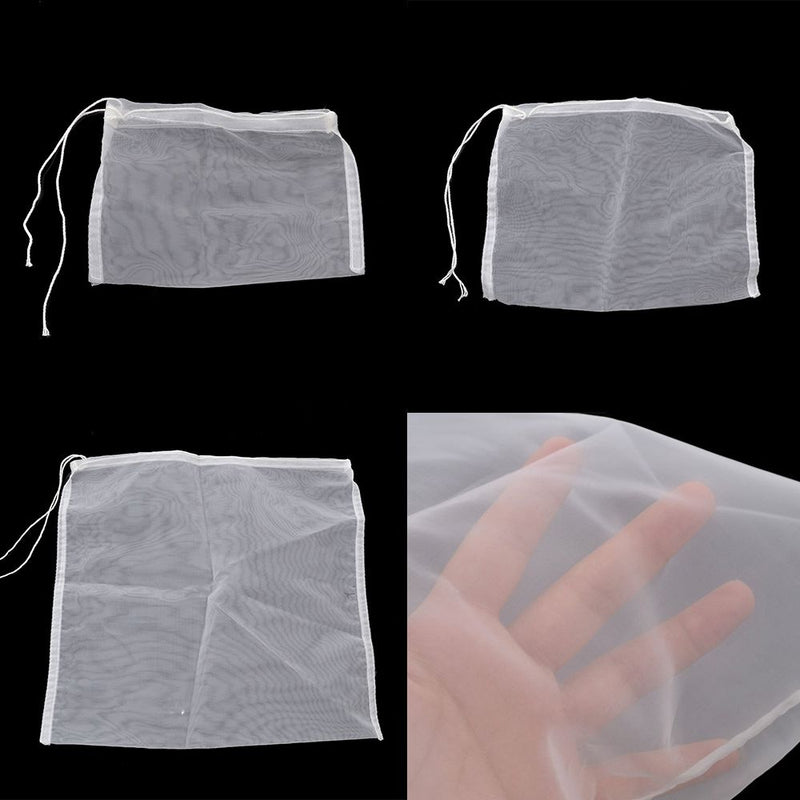 4 Sizes Practical Food Nut Milk Tea Fruit Juice Coffee Wine Nylon Mesh Net Strain Herb Liquid Filter Bag Kitchen Accessories