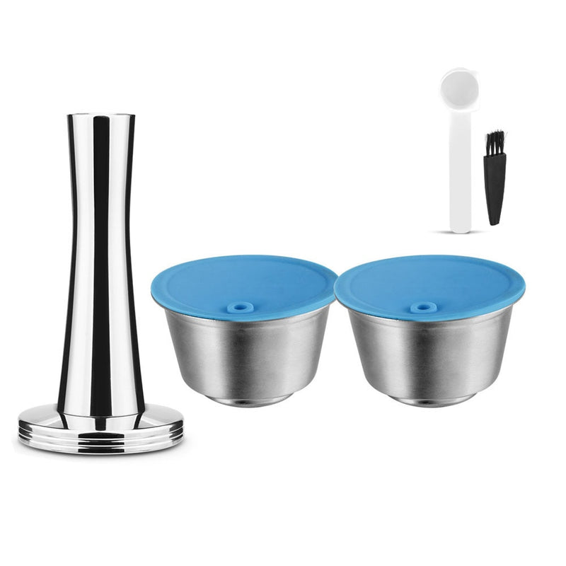 Refillable STAINLESS STEEL Metal Reusable Dolce Gusto Capsule Silicone Cover Dolce Gusto Coffee Machine Coffee Spoon with Clip