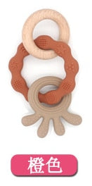 1 STÜCK Silikon Beißring Baby Ruder Form Holz Beißring Kind Geschenk Lebensmittelqualität Silikon Kinderwaren Kind Kinderkrankheiten Spielzeug
