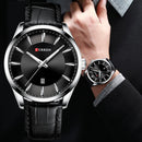 CURREN Quartz Watches for Men Leather Strap Male Wristwatches Top Luxury Brand Business Men&