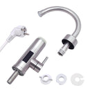 TINTON LIFE Calentador de agua eléctrico de acero inoxidable Pantalla de temperatura Cocina Sin tanque Grifo de agua caliente instantáneo 3000W