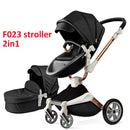 Hot Mom Baby Stroller 3 in 1 travel system with bassinet and car seat，360° Rotation Function children stroller,Luxury Pram F023