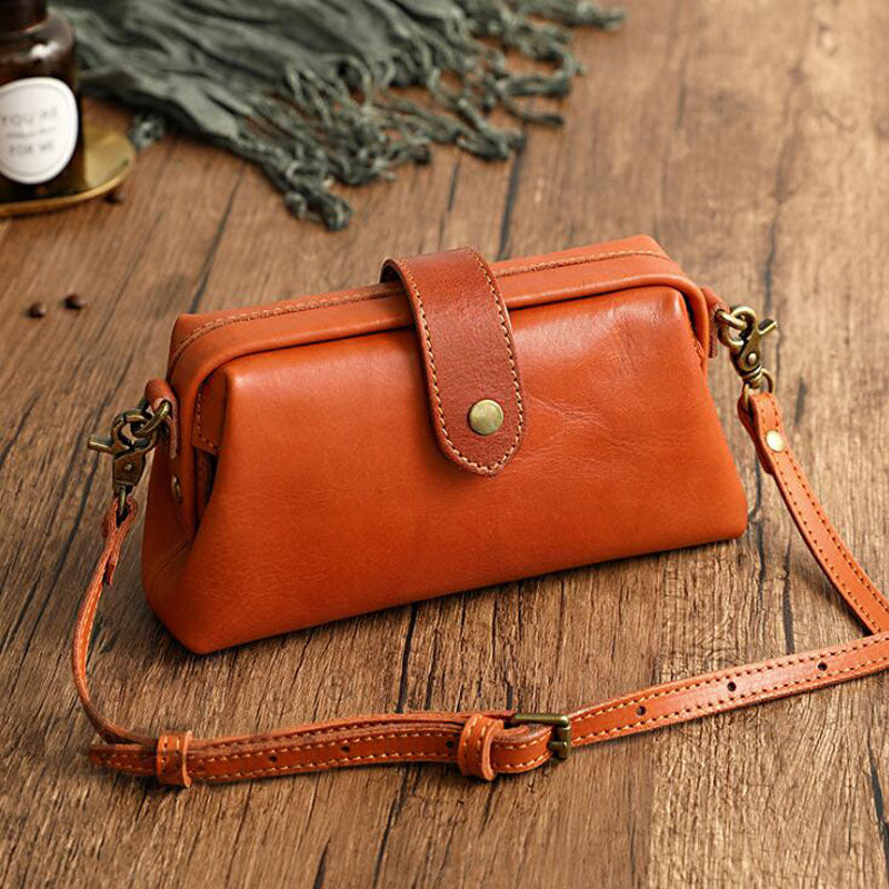 Top Quality Pure Cowhide Shoulder Bags Copper Buckle Messenger Bag Genuine Leather Fashion Ladies Crossbody Bags Female Bolsas