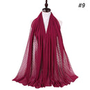 Luxuey Pom Pom Bubble gasa Hijab bufanda mujer chal largo Wrap musulmán diadema Maxi islámico Sjaal 180*70cm