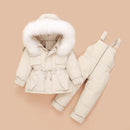 Children Down Coat Jacket+jumpsuit Kids Toddler Girl Boy Clothes Down 2pcs Winter Outfit Suit Warm Baby Overalls Clothing Sets