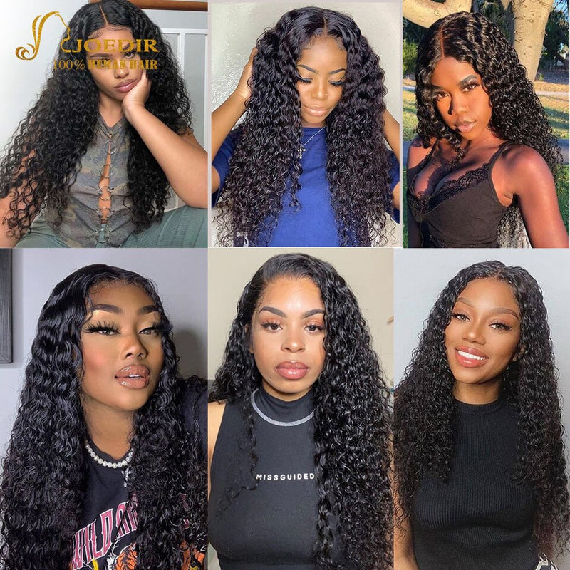 Joedir Deep Wave Bundles With Frontal Brazilian Hair Bundles Human Hair Extension 3/4 Human Hair Bundles With Closure Hair Remy