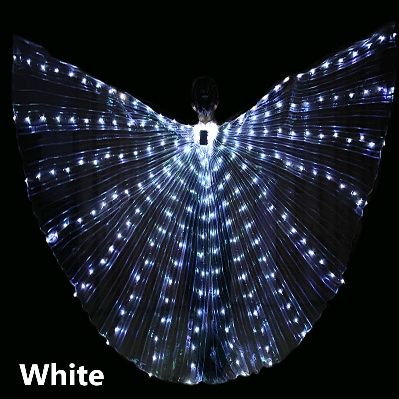 LED wings of Danza del vientre illuminina El attire de Ala wings de Baile LED colors Del Arco Iris accesorios para actuación en es