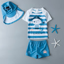 Traje de baño para niños de 3 piezas, traje de baño de manga larga para niños, protección solar UV, ropa de baño para bebés, traje de baño para niños pequeños