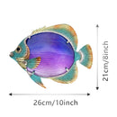 Arte de pared de peces de Metal para la decoración del jardín del hogar estatuas al aire libre esculturas Patio decoración para sala de estar Patio