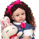 Nuevo diseño de rizos de densidad como princesa Reborn Baby Dolls Realista 60 CM Toddler Bebe Dolls Toy Kids Cosplay Playmate Regalo de cumpleaños
