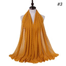 Luxuey Pom Pom Bubble gasa Hijab bufanda mujer chal largo Wrap musulmán diadema Maxi islámico Sjaal 180*70cm