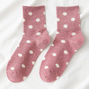 5 pairs/lot Women Casual Socks Fashion Dots Sock Personality Cute Comfortable Polka Dot Sock Japanese Kawaii Socks
