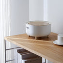 Japanese-style mini desktop trash can simple press trash storage bin student dormitory bedside table round trash can