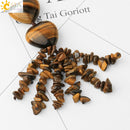 CSJA Heart Shape Natural Stone Car Hanging Chakra Chip Bead Healing Crystal Handmade Weave Lucky Ornament Window Wall Decor G541