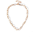 Retrato retro europeo y americano de collar de cadena gruesa exagerada cadena de doble personalidad cadena de cuello de hip-hop colla corta