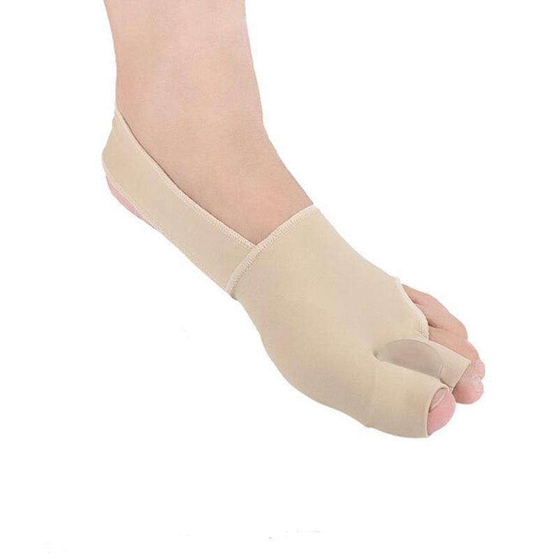 1 par de separadores de dedos del pie Hallux Valgus Corrector de juanetes ortopédicos pies hueso pulgar ajustador corrección calcetín enderezador Brace 2 tamaños