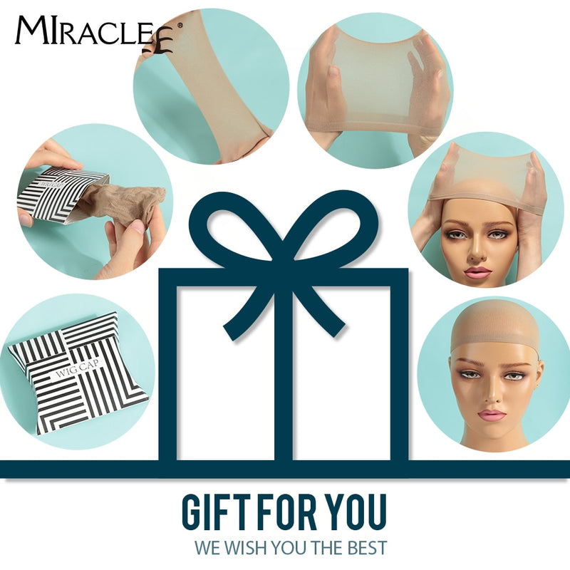 Miracle 20&quot; High Temperature Fiber Hair Omber Gold Wavy Hair Long Loose Wavy Wigs Blonde Synthetic Lace Wig For Black Women