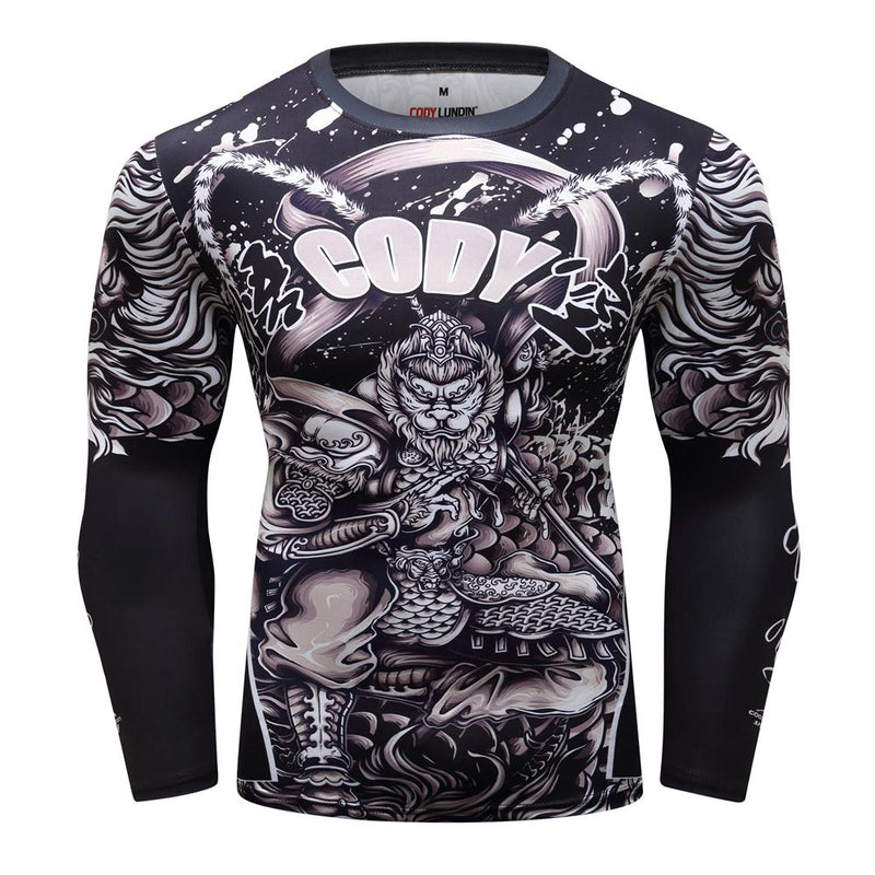 MMA T shirt Mens Rashguard Jiu Jitsu Bjj T shirt Long Sleeve Fitness Muay Thai Boxing Sport Sweater Mma Rashguard Boxing Jersey
