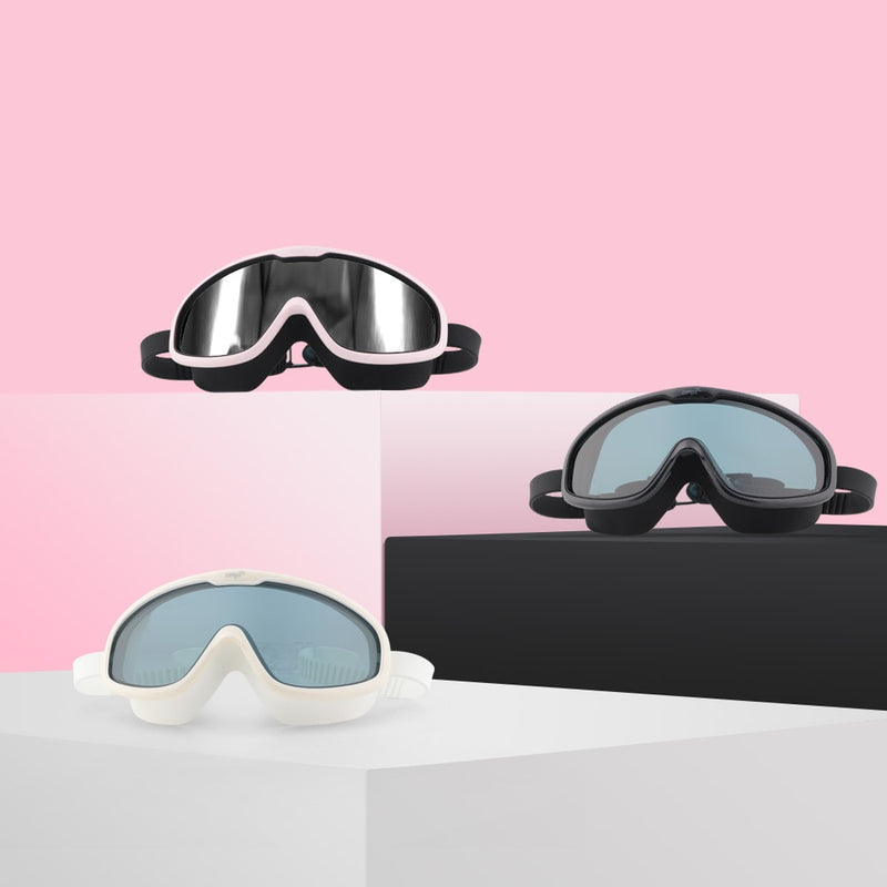 COPOZZ 2022 Antibeschlag-Schwimmbrille Ganzglas-UV-Schutz mit großem Silikonrahmen Schwimmbrille für Männer und Frauen