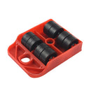 Furniture Mover Tool Transport Lifter Heavy Stuffs Moving Wheeled Roller Bar Set