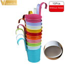 10 Uds. Macetas para colgar en la pared valla de Metal macetas para plantas colgantes maceta de jardín de hierro soporte de cubo de lata cesta hogar jardín