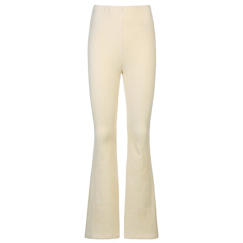 Rockmore Elegant Flare Pants Damen Hose mit weitem Bein Streetwear Cordhose mit hoher Taille Koreanische Harajuku-Unterseite Neu