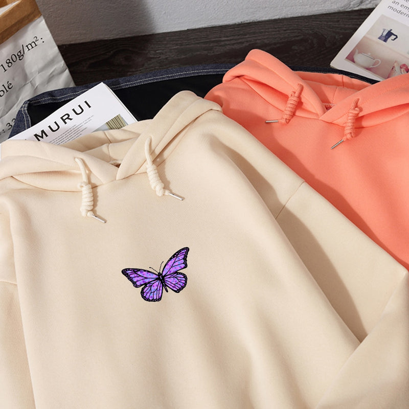 Sudaderas con capucha de mariposa para mujer