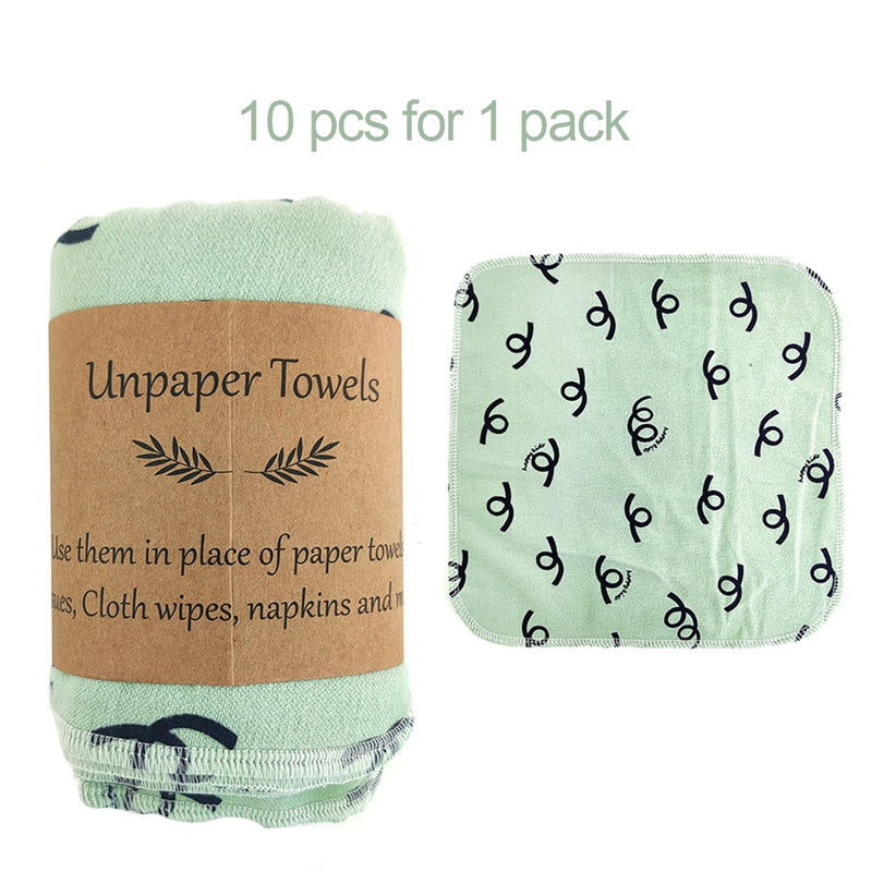 10 pcs Paperless paper towels paperless kitchen kitchen Decor Eco- friendly Living Reusable cloth towels Zero paperless towels