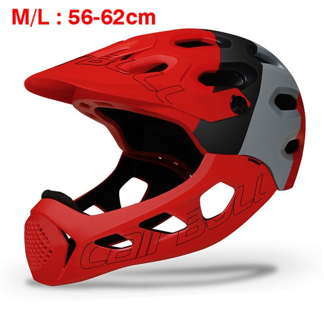 Casco de bicicleta Cairbull para hombre y mujer, casco de ciclismo de montaña MTB de cara completa en molde, gorras para casco de bicicleta deportiva de seguridad para carreras todoterreno
