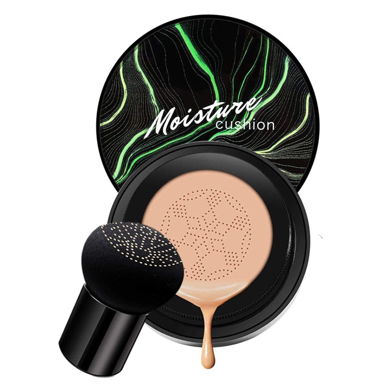 Mushroom Head Air Cushion Permeable Moisturizingl CC Cream Corrector Base de control de aceite Ilumina el tono de la cara Maquillaje Cosméticos