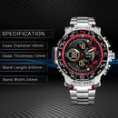 MIZUMS, relojes para hombre, reloj Digital LED de cuarzo, reloj deportivo militar resistente al agua, reloj de pulsera con cronógrafo para hombre, reloj Masculino