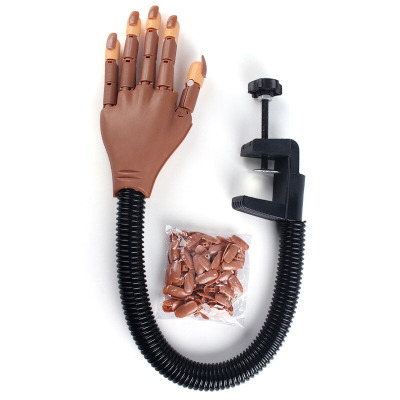 Modelo de mano protésica Monika para entrenamiento de arte de uñas, ejercicios de mano falsa, herramienta de pintura, equipo de práctica de manicura para principiantes